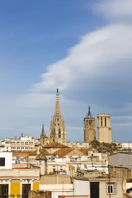 a view of a city with towers and buildings at Rambla 102 in Barcelona