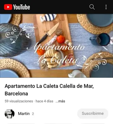 a website for a caleta calada calada cafe at Apartamento “La Caleta” in Calella
