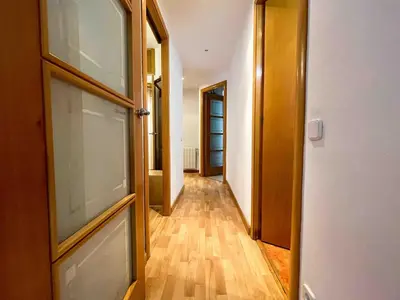 a hotel room with a bed and a mirror at Hostourist@Bcn Apartamento Monumental in Barcelona