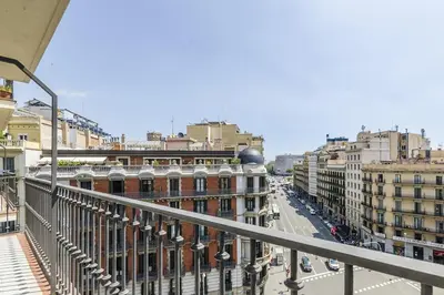 a view of a city street with buildings at Canela Homes BARCELONA BALMES in Barcelona
