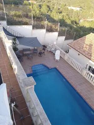 an overhead view of a swimming pool in a house at CAN TRULLEN CHALET CALAFELL in Calafell