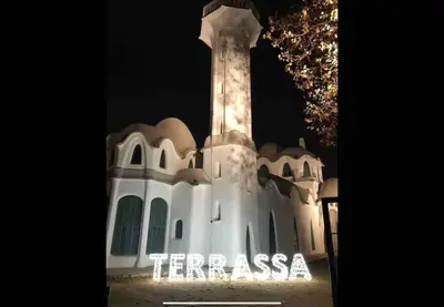 a view of a city from a building at Modern Loft in Terrassa in Terrassa