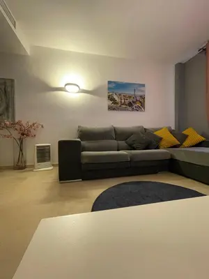 a living room with a couch and a rug at Comfy Downtown + Private terrace in Barcelona