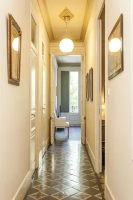 an empty hallway with a hallwayngthngthngthngthngthngthngthngthngthngth at Canela Homes BARCELONA RAMBLA CAT in Barcelona
