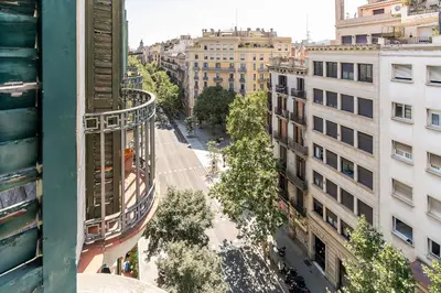 an overhead view of a city street with buildings at Canela Homes BARCELONA DIPUTACIÓ in Barcelona