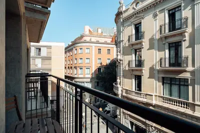 a view from a balcony of buildings at CATERINA Liceu in Barcelona