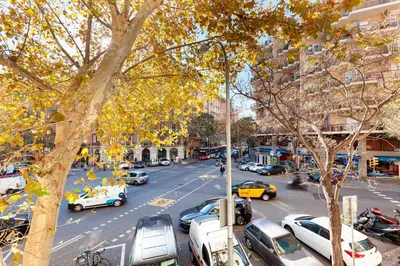 a view of a busy city street with cars at Enjoy Apartments Urban Retreat Valencia 2 in Barcelona