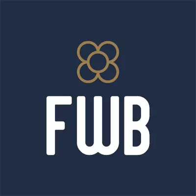 a logo for the fbu with a gold flower at Feel Welcome Barcelona # SPLAU in Cornellà de Llobregat
