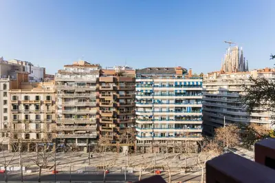 a group of tall buildings in a city at The Best Barcelona in Barcelona