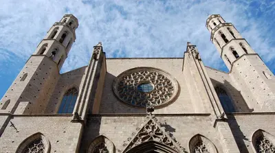 a building with two towers on top of it at Chic & Cheap in Barcelona