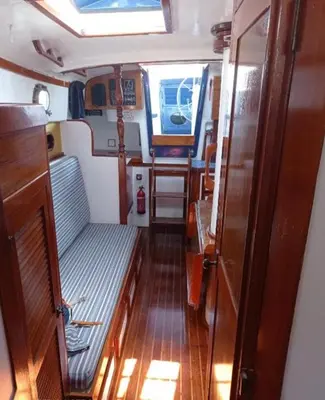 a view of the inside of an rv at Vintage and cozy sailing boat in Barcelona in Barcelona
