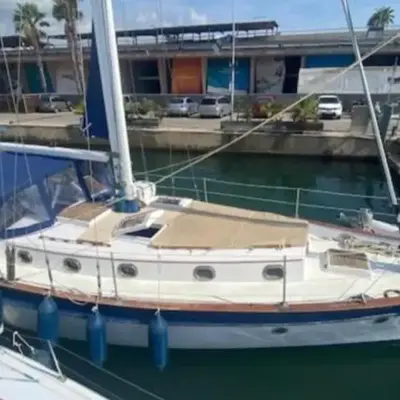 Vintage and cozy sailing boat in Barcelona
