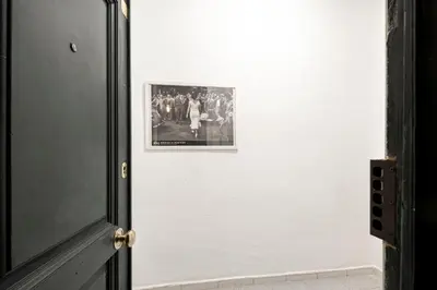 a picture of a group of people on a door at Centric Apartment Molino P3 in Barcelona