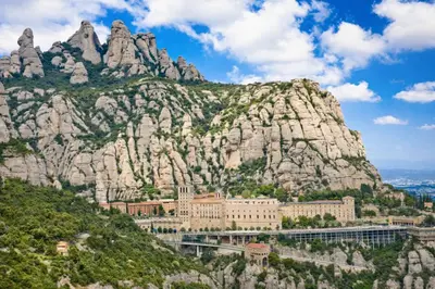 a mountain view of the palace of versailles at Catalunya Casas Ultimate tranquility in rural Costa Brava! in Tordera