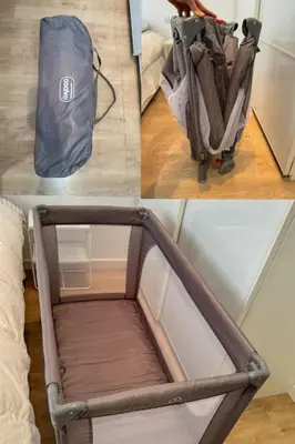 a suitcase and a backpack sitting on the floor at Anna & Thomas - Sitges Center Apt in Sitges