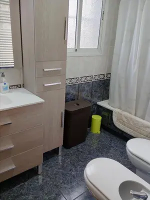 a bathroom with a toilet and a sink and a shower at Casa en Barcelona in Papiol