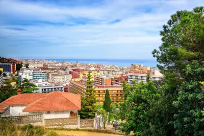 a view of a city with buildings and the ocean at Holiday home in Calella de la Costa 3641 in Calella