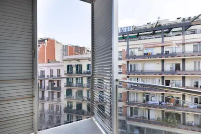 a view from the window of a building at Enjoy Apartments Calle Paris Super Stylish in Barcelona