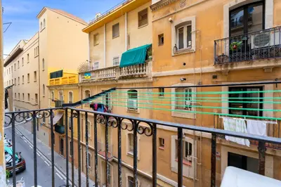 a view from the balcony of a building at Lodging Apartments Almirall Beach 22 in Barcelona