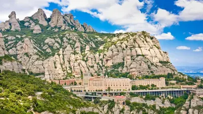 a mountain view of the palace of culture at Swiss style villa near Barcelona 10min to beach in Sant Cebrià de Vallalta