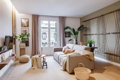 a rooftop patio with lounge chairs and a pool at Bemba - 1 bedroom and swimming pool in Passeig de Gracia in Barcelona