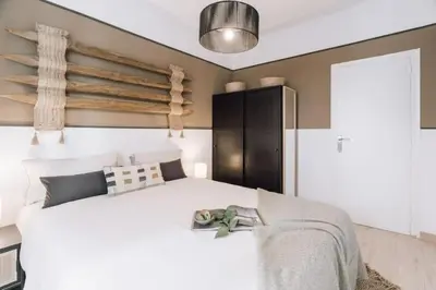 a bathroom with a sink and a mirror at Kananga - 3 bedroom in Gracia in Barcelona