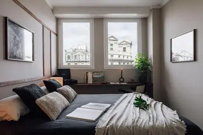 a kitchen and dining room with a table and chairs at Zamba - 2 bedroom in Passeig de Gracia in Barcelona