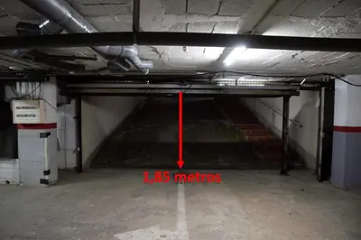 a tunnel with a red line in the middle at Apartamento nuevo en Calella totalmente reformado con Parking privado in Calella