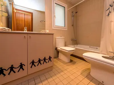 a bathroom with a walk in shower and a toilet at Apartment Plaza Catalunya-Rda-Universidad by Interhome in Barcelona