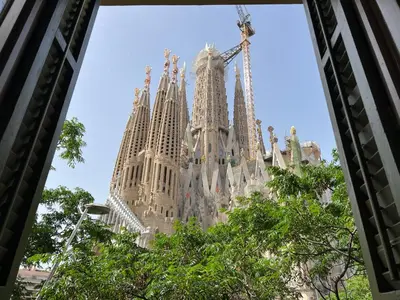 a view of the sagrada familia cathedral at Click&Flat Gaudi Dream II in Barcelona