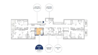 a floor plan of a house at Girona 46 - 1 in Barcelona