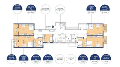 a floor plan of a building at Girona 46 - 1 in Barcelona