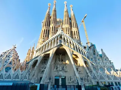 a view of a city with tall buildings at Penthouse in Barcelona with Large Terrace in Barcelona