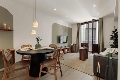 a bedroom with a bed and a window at Eboli - 3 bedrooms, balcony and terrace in Ciutat Vella in Barcelona