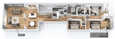 a drawing of a floor plan of a house at Luxury Apt with King Beds & Central AC in Heart of BCN in Barcelona