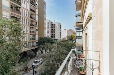 a view from the balcony of an apartment building at Casa Dorada in Barcelona