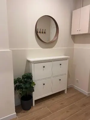 a dressing room with a dresser and a mirror at MAB1 - Apartamento a pie de calle con terraza privada in Barcelona