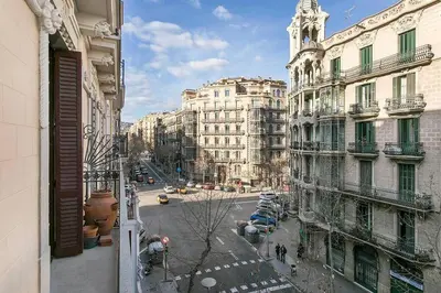 a view of a city street with tall buildings at Canela Homes BARCELONA CONCEPCIÓ in Barcelona