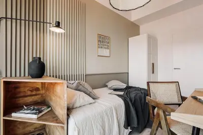 a kitchen with a sink and a microwave at Miravet - 2 bedrooms in Sant Antoni in Barcelona