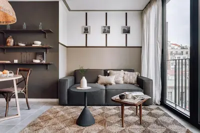 a home office with a desk and two chairs at Botijo - 2 bedrooms in Eixample Esquerra in Barcelona