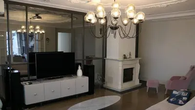 a living room with a television and a fireplace at Casa o chalet independiente en venta en Sarrià in Sant Just Desvern