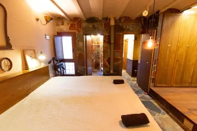 a living room with a large rug on the floor at Catalunya Casas Unique villa in Costa Maresme 27km to Barcelona! in Argentona