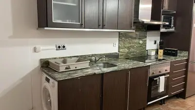 a kitchen with a sink and a dishwasher at SA 15min downtown Barcelona, 5min Metro, Beach nearby in Sant Adria de Besos