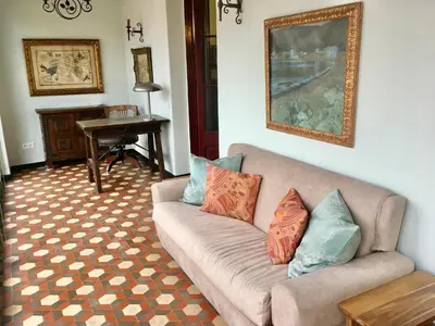 a living room with a couch and a table at Fabulous Luxury in Best Location of City Centre in Barcelona