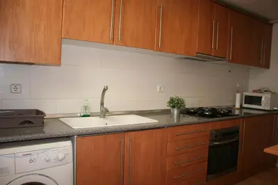 a kitchen with a sink and a dishwasher at Urgell - Lovely apartment with a terrace in Barcelona