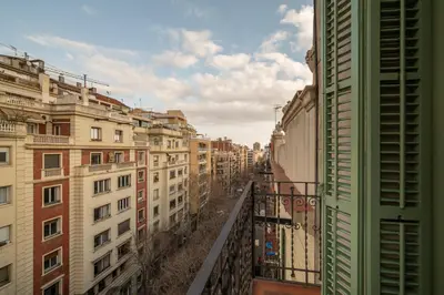 a view from a balcony of a city with buildings at Stay U-nique Apartments Lepant II in Barcelona
