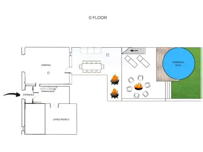 a floor plan of a house at Masia Can Cenç in Collsuspina