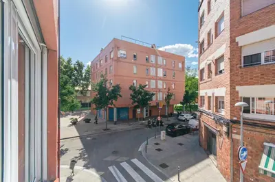 a view of a street in a city with buildings at 1º Apartamento 3 hab 15' Barcelona centro 8' Playa in Sant Adria de Besos