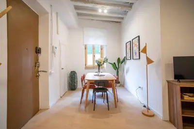 a small dining room with a table and chairs at 12Ara1093- New & Spacious 3BR Flat in Barcelona