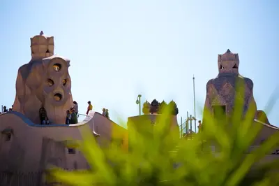 a slide at a park with people on it at Limonaia in Barcelona